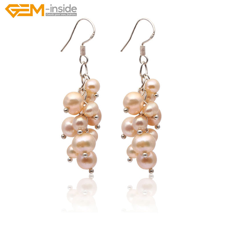5-6x7-8mm Pearl Earrings Stainless Steel Hooks Earrings For Women Trinket For Girl Jewelry Gift