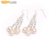 6-7mm Pearl Earrings Stainless Steel Hooks Earrings For Women Trinket For Girl Jewelry Gift