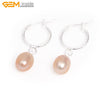 8-10mm Pearl Earrings Stainless Steel Hooks Earrings For Women Trinket For Girl Jewelry Gift