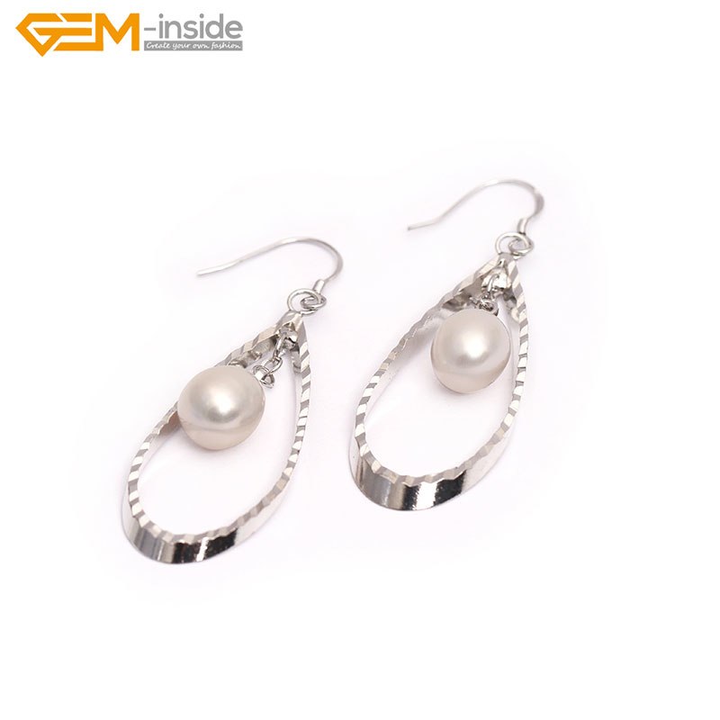 8-9mm Pearl Earrings Stainless Steel Hooks Earrings For Women Trinket For Girl Jewelry Gift