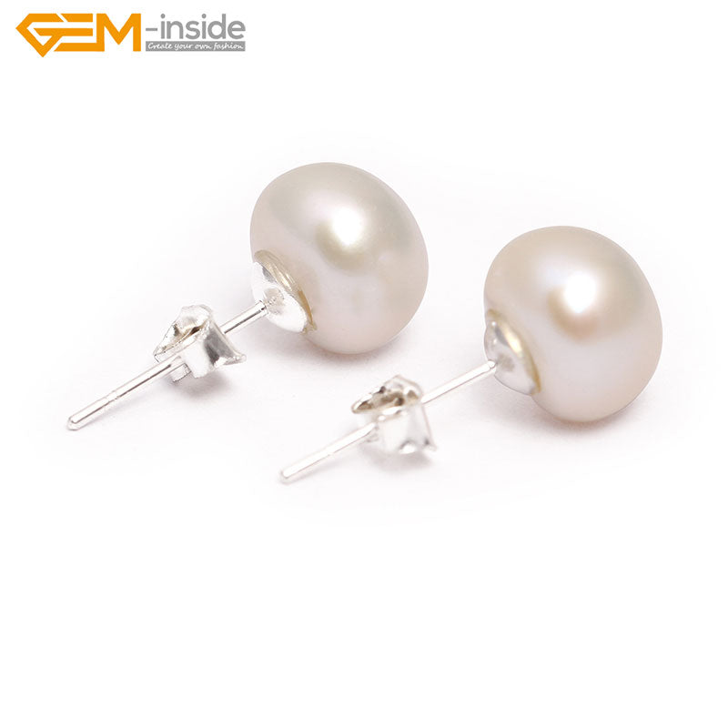 9mm 10mm 10.5mm Pearl Earrings Stainless Steel Hooks Earrings For Women Trinket For Girl Jewelry Gift