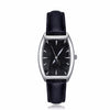 Geninue Leather Black Spinel Nature Gemstone Sterling Silver Fashion Minimalist Watch for Lady
