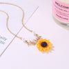 Genshin Impact Sunflower Pendant Necklace For Women Creative Imitation Pearls Jewelry Leave Necklaces Clothes Accessories