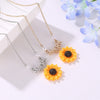 Genshin Impact Sunflower Pendant Necklace For Women Creative Imitation Pearls Jewelry Leave Necklaces Clothes Accessories