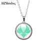 Genshin impact element version Antique Round Necklace Glass Cabochon Pendants Jewelry