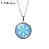 Genshin impact element version Antique Round Necklace Glass Cabochon Pendants Jewelry