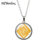 Genshin impact element version Antique Round Necklace Glass Cabochon Pendants Jewelry