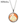 Genshin impact element version Antique Round Necklace Glass Cabochon Pendants Jewelry