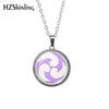 Genshin impact element version Antique Round Necklace Glass Cabochon Pendants Jewelry