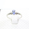 Genuine 0.5 ct VS grade tanzanite engagement ring simple design 925 sterling silver tanzanite ring romantic birthd gift