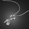 Genuine 100% 925 Sterling Silver Lock Pendant Long Necklace Women Delicate Key Pendant Jewelry Girl Gift
