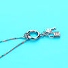 Genuine 100% 925 Sterling Silver Lock Pendant Long Necklace Women Delicate Key Pendant Jewelry Girl Gift