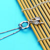 Genuine 100% 925 Sterling Silver Lock Pendant Long Necklace Women Delicate Key Pendant Jewelry Girl Gift