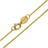 Genuine 18K Solid Rose Gold Yellow Gold White Gold Fashion Box Chain Necklaces For Women Wedding Size 0.6mm Length 45cm