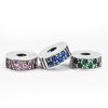 Genuine 925 Sterling Silver Charms Mosaic Shining Elegance Sets Spacers Beads for Jewelry Making Fits Original Charm Bracelets