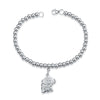 Genuine 925 Sterling Silver Cute Twelve Animal Style Bracelet Woman Round Bead Chain Fashion Jewelry Bracelet