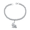 Genuine 925 Sterling Silver Cute Twelve Animal Style Bracelet Woman Round Bead Chain Fashion Jewelry Bracelet