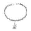 Genuine 925 Sterling Silver Cute Twelve Animal Style Bracelet Woman Round Bead Chain Fashion Jewelry Bracelet