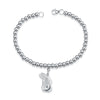 Genuine 925 Sterling Silver Cute Twelve Animal Style Bracelet Woman Round Bead Chain Fashion Jewelry Bracelet