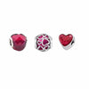 Genuine 925 Sterling Silver Encased in Love Heart Beads Jewelry Making Sets Gift Fits Original Bracelets Berloque Charm Party