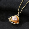 Genuine 925 Sterling Silver Pendant Necklace Natural Pearl Shell Pendant for Women Jewelry Gift