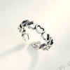 Genuine 925 Sterling Silver Stackable Ring Love Shape Finger Rings for Women Wedding Anniversary Jewelry Anel