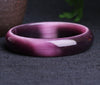 Genuine Bright DarkPurple Natural Cat Eye Stone Bangle Bracelet ,Fine Opal Bangle Jewelry Lucky Gift For Woman Can Drop Shipping