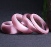 Genuine Bright Purple Pink Natural Cat Eye Stone Bangle Bracelet ,Fine Opal Bangle Jewelry Lucky Gift For Woman Can Drop Ship