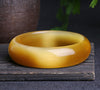 Genuine Bright Yellow ColorNatural Cat Eye Stone Bangle Bracelet Fine Opal Bangle Jewelry Lucky Gift For Woman Can Drop Shipping