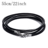 Genuine Leather Necklace Chain For Women Men Stainless Steel Clasp For DIY Necklaces Cords  Jewelry Accessories Gift 2021