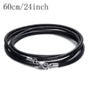 Genuine Leather Necklace Chain For Women Men Stainless Steel Clasp For DIY Necklaces Cords  Jewelry Accessories Gift 2021
