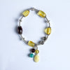 Genuine Natural Baltic Amber Beeshide Handmade DIY Blood Perot Bead Bracelet Sterling silver Original DIY amber bracelet