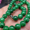 Genuine Natural Green 8-10mm Beads Necklace Jadeite Jewelry Charm Accessories Lucky Amulet Gifts for Women Her Men