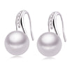Genuine Natural Pearl earrings for women,925 silver earrings jewelry daughter birthd black pearl earrings stone