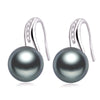 Genuine Natural Pearl earrings for women,925 silver earrings jewelry daughter birthd black pearl earrings stone