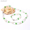 Genuine Natural pearl necklace 7-8mm flat round light almost no time 2 sets of affordable package Mother's Day
