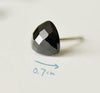 Genuine Real Pure Solid 925 Sterling Silver Stud Earrings for Men Women Jewelry Black Square Round Stone Male Female Earrings