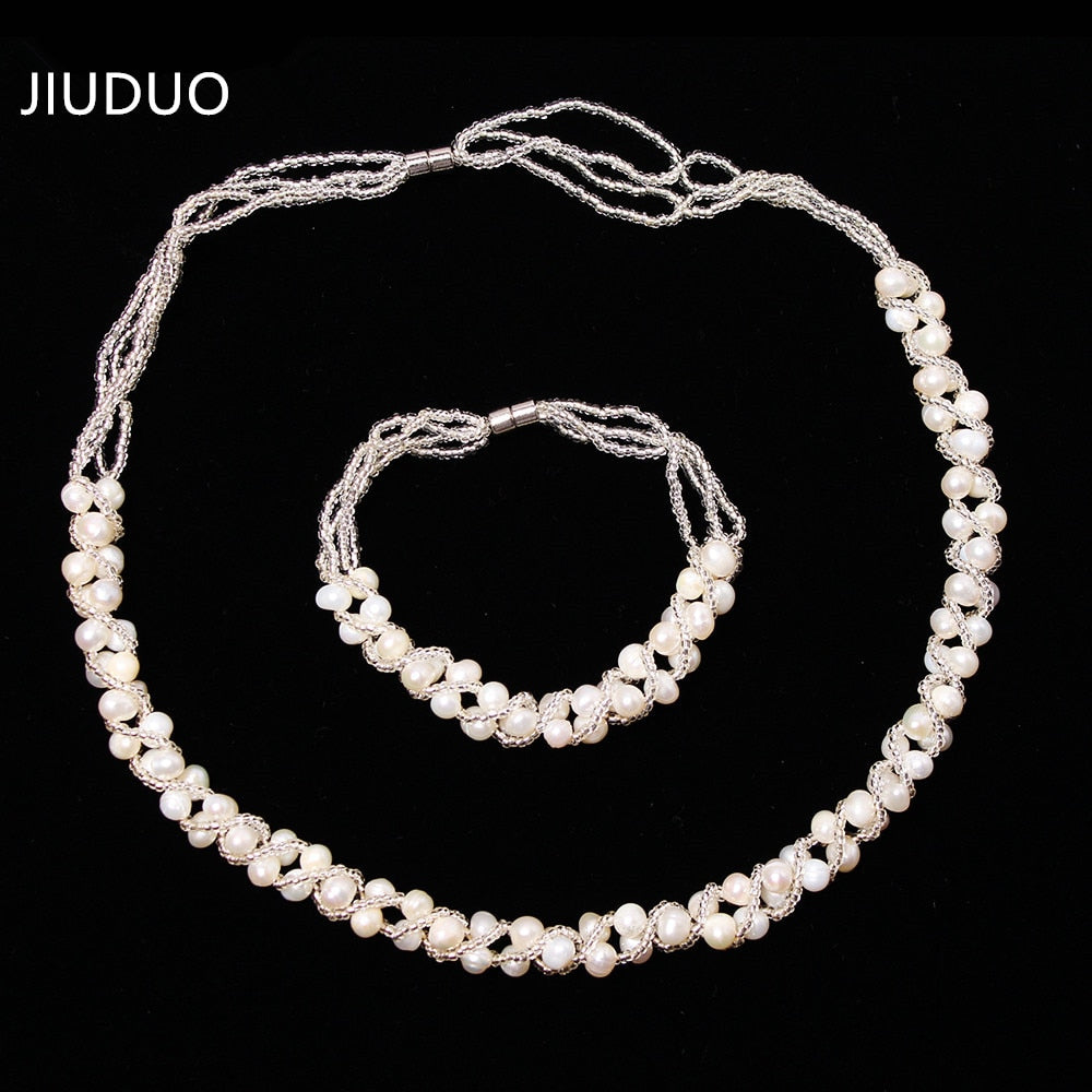 Genuine natural crystal New suit 9-10mm natural pearl agate jade pendant Mal jade necklace bracelet genuine delivery mother