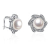 Genuine natural pearl earrings for women,trendy bridal party gift 925 silver black pearl earrings