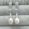Genuine wedding pearl earrings for women,fashion natural pearl earrings 925 silver jewelry mom trendy best gift white