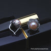 Genuine wedding natural pearl earrings for women,daugter birthd gift 925 silver white pearl earring