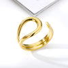 Geometric Cross Twist Rings For Women Stainless Steel Gold Color Open Female Ring 2023 Trend Party Jewelry anillos mujer