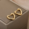Geometric Heart Earrings For Women Girls Stainless Steel Lover Couple Hoop Earrings 2023 Trend Jewerly Accessories Mujer Brincos