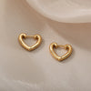 Geometric Heart Earrings For Women Girls Stainless Steel Lover Couple Hoop Earrings 2023 Trend Jewerly Accessories Mujer Brincos