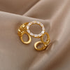 Geometric Irregular Stainless Steel Rings For Women Girls Cubic Zirconia Ring Female Wedding Band Couple Jewelry anillos mujer