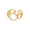 Geometric Irregular Stainless Steel Rings For Women Girls Cubic Zirconia Ring Female Wedding Band Couple Jewelry anillos mujer