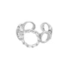 Geometric Irregular Stainless Steel Rings For Women Girls Cubic Zirconia Ring Female Wedding Band Couple Jewelry anillos mujer