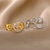 Geometric Irregular Stainless Steel Rings For Women Girls Cubic Zirconia Ring Female Wedding Band Couple Jewelry anillos mujer