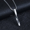 Geometric Long Twist-Shaped Pendant Men's and Women's Necklaces Metal Accessories Party Jewelry Three Colors