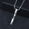 Geometric Long Twist-Shaped Pendant Men's and Women's Necklaces Metal Accessories Party Jewelry Three Colors